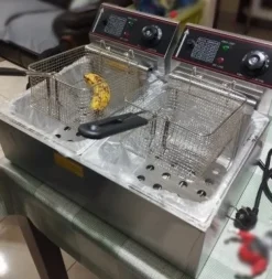 Tradera 12L 5000W elektrisk fritös med dubbla tankar, jämnare och snabbare uppvärmning| Hvidevarer