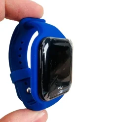 Tradera Laddbar LED Klocka Blå Silikonband Barnklocka Vibrerande Alarm Tid USB Laddbar> Børnure