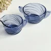 Tradera Lavendelblåt glas, kantet m swirl| Kaffe & Te