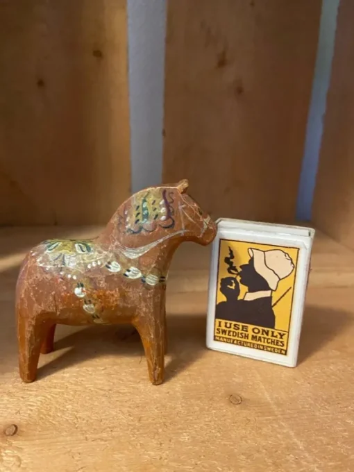 Tradera Äldre dalahäst 7 cm hög| Dalarheste