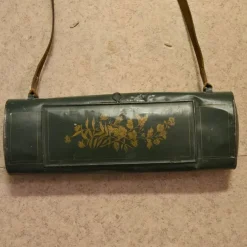 Shop Äldre grön mönstrad Portör plåtväska växtbehållare för Herbarium Kuriosa