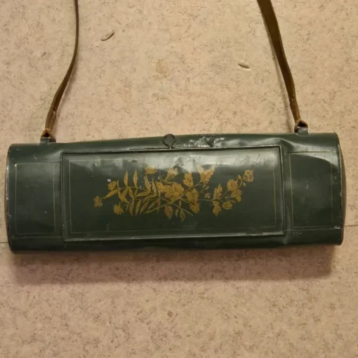 Shop Äldre grön mönstrad Portör plåtväska växtbehållare för Herbarium Kuriosa