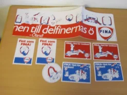 Tradera Äldre Klistermärken FINA Fint för tanken> Klistermærker & Stickers