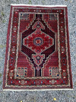 Hot Äldre orientalisk vacker röd matta salongsmatta vardagsrumsmatta vintage Gulvtæpper