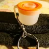 Tradera Äldre Tupperware Nyckelring Bringare med Mått & Orange Lock - Fint skick !!> Nøgleringe
