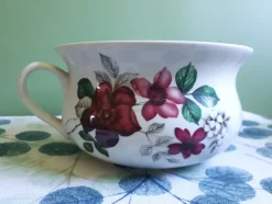 Best Äldre vit kruka med blommigt motiv Portmeirion Pottery Brugs- & Pyntegenstande