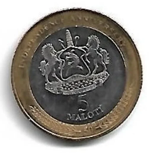 Tradera Lesotho 5 maloti 2016 Kong Letsie d.3. - Fragt DK til SV: 55 Sv. kro.| Udenlandske Mønter