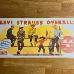 Tradera Levi Strauss Overalls Reklamtavla 50-tal> Reklame Gadgets