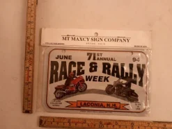 Tradera licens plate race rally week 1994 11cm*18cm> Skilte