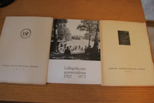 Tradera Lidingös skytteförening årsbok 1922 + 1942 samt mellan 1902 - 1972> Skydning