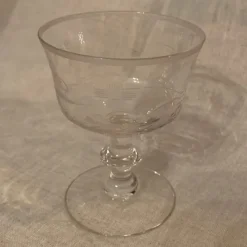 New Likörglas i kristall med etsad dekor slingor Glas