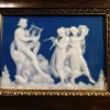 Tradera Limoges Antik Blå Kobolt Tavla M Chaufriasse Signerad Tavla Ca 1830 talet| Relieffer