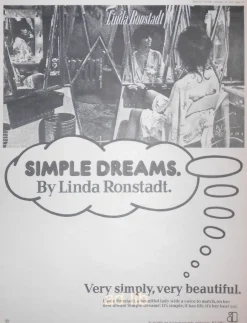 Tradera LINDA RONSTADT - SIMPLE DREAMS, STOR TIDNINGSANNONS 1977| Musiktidsskrifter & Litteratur