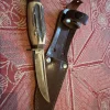 Tradera Liten antik jakt/fiske kniv med grepp i horn> Jagt