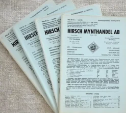 Tradera LITTERATUR. Hirsch Mynthandel. Lagerlista 69-72, 1972| Andre Mønter & Sedler