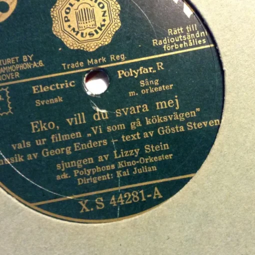 Tradera Lizzy Stein - Polyphons Kino-Orkester - Polyphon X.S 44281| Grammofonplader