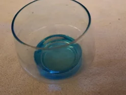Sale Ljuslykta GLAS Blå höjd 8 cm ! Glas