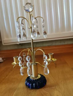 Best Sale Ljusstake med kristaller Gustaviansk stil Brugs- & Pyntegenstande