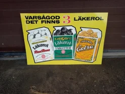 Tradera Läkerol reklamskylt aluminium från 1963> Skilte
