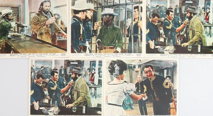Tradera Lobby cards 'Sergeants 3' original 1962 lobby cards-5 cards included-Weight 56g| Filmmemorabilia
