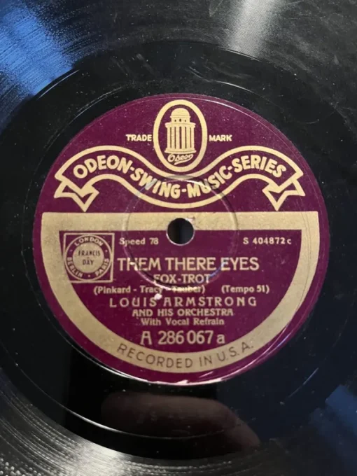 Tradera Louis Armstrong. Odeon Swing A 286 067.| Grammofonplader