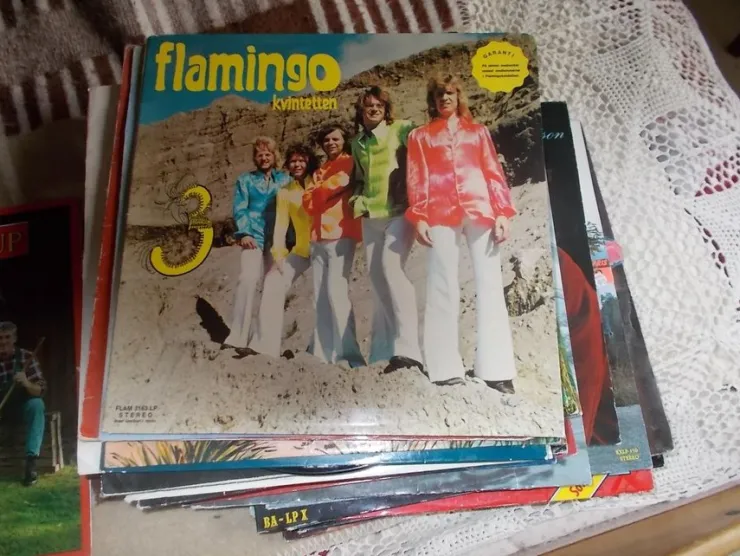 Tradera LP SKIVA MED FLAMINGO KVITETTEN 3| Pladeomslag