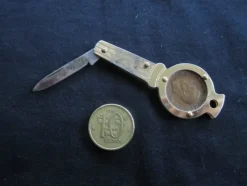 Tradera Lucky Farthing pennkniv 1948 Richards Sheffield England penny knife> Knive & Sværd