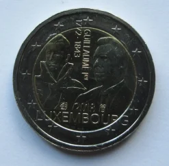Tradera Luxemburg 2 euro 2018 Guillaume I| Euromønter Og Sedler