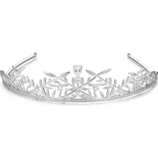Sale Lyx kristall CZ bröllop hår krona tiara Bryllupstilbehør