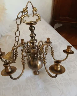 Store Lyxig mässing ljuskrona Tin & Messing