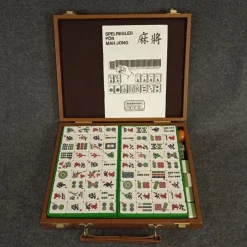 Tradera Mahjong i brun väska> Leg & Spil
