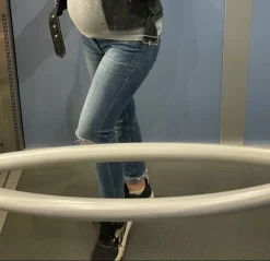 Tradera Mama mörkblå jeans, storlek 38> Ventetøj