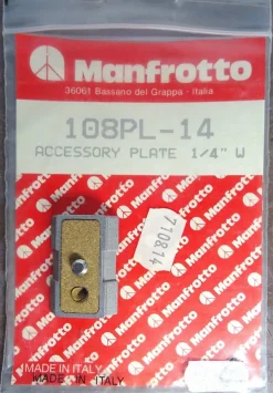Tradera Manfrotto 108PL-14 Tillbehörsplatta 1/4| Fotoudstyr
