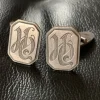 Tradera Manschettknappar kontrollerat silver> Manchetknapper