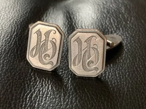 Tradera Manschettknappar kontrollerat silver> Manchetknapper
