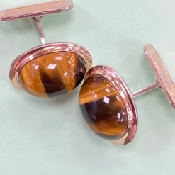 Tradera MANSCHETTKNAPPAR TIGERÖGA> Manchetknapper