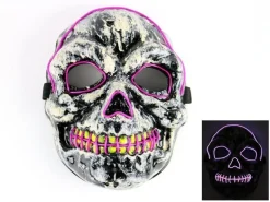 Tradera Mask dödskalle med Glowstrip Lila / Purple> Udklædningstøj