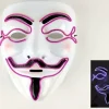 Tradera Mask Happy face med Glowstrip Lila glowstrip> Udklædningstøj