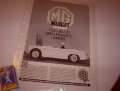 Tradera MG MIDGET 1962 : REKLAM| Andet Køretøjsrelateret