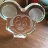 Tradera Mickey Mouse Musse Pigg Disney glasfigurer paperweight 10,5x11,5x2,5 cm| Disney