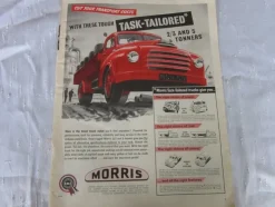Tradera MORRIS 2/3 and 5 tonners lastbil reklam från 1956| Lastbiler & Busser