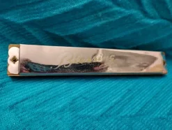 Tradera Munspel silvrigt Blessing ca 2,5x2,5x18 cm| Musikinstrumenter