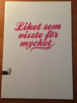 Tradera Musikalprogram - Liket som visste för mycket 2010| Filmmemorabilia