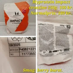 Tradera Myprotein Impact Creatine 250g - Berry Burst> Træning