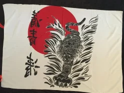 Tradera Nationsflagga - JAPAN with Tiger flagga Big Size 142x100cm SAMLAROBJEKT> Kampsport