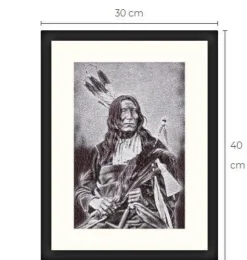 Tradera Native American konsttavla Limited Edition 1 av 10 gjorda| Anden Kunst