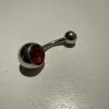 Tradera Navelpiercing / Piercing (Röd)> Piercinger