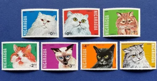 Tradera Nicaragua 1984 Katter Kpl serie postfriskt **| Sydamerika & Caribien