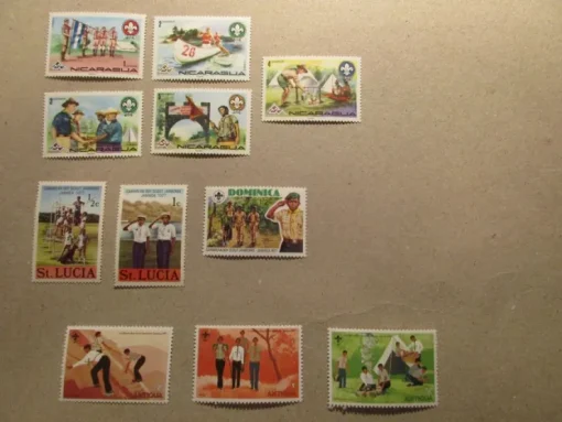 Tradera Nicaragua och Karibien, 11 st scout| Sydamerika & Caribien