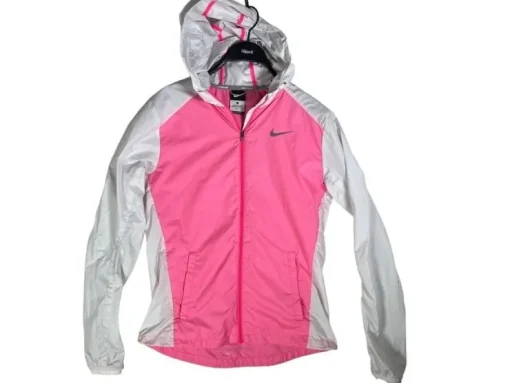 Tradera Nike Running Löparjacka Dam Storlek Small Korallrosa Vit Full-Zip Träningsjacka> Løb